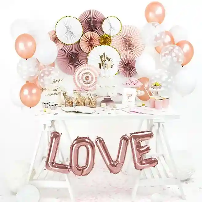 Шар фольгированный LOVE, розовое золото AIR