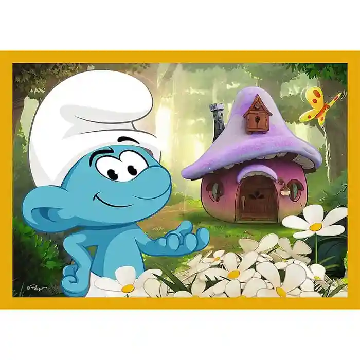 Пазлы  "4в1" - Life in the Smurf Village / The Smurfs, код 61933