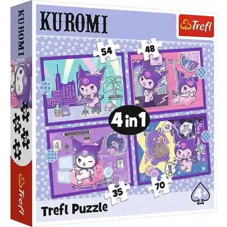 Пазлы  "4в1" - Day with Kuromii / Hello Kitty, код 61934