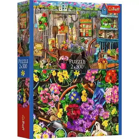 Puzzle "2x500" - Lucrul în grădină, cod 61937