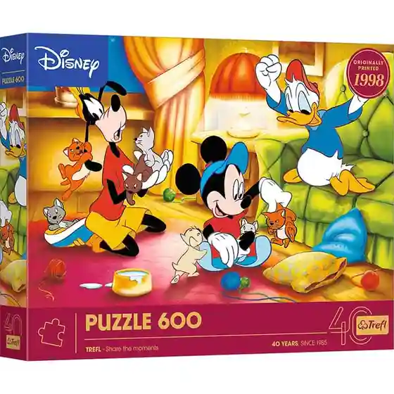 Пазлы "600" 40th anniversary Trefl - Mickey Mouse and Friends, код 61940