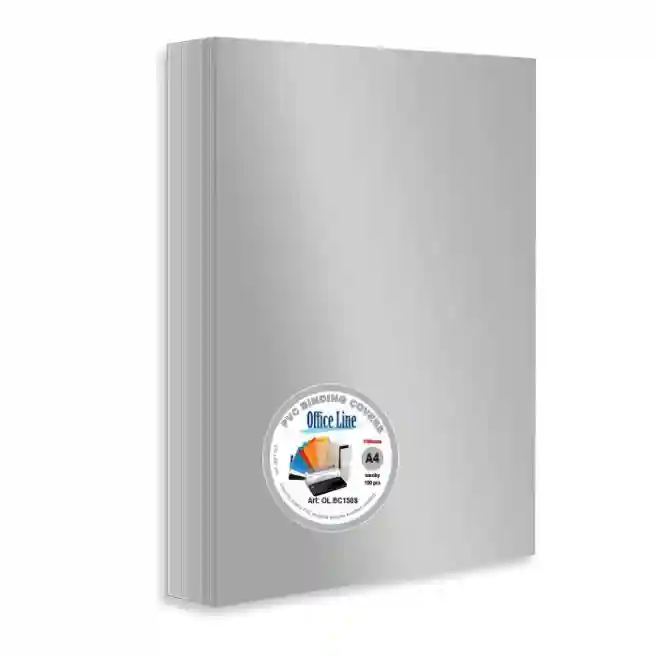 Coperta din plastic p/u copertare OfficeLine, 100 foi, 150mkm, fumurie