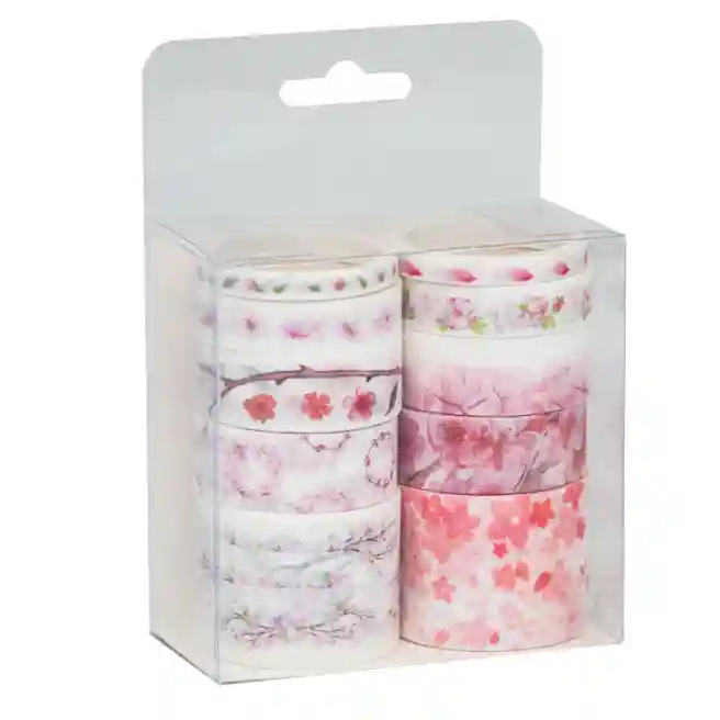 Set bandă adezivă decorativă "Sakura", 10 rolls x 2 m