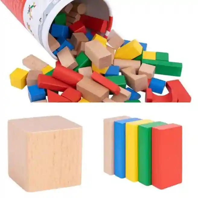 Constructor din lemn 100 bucăți, cod 57335