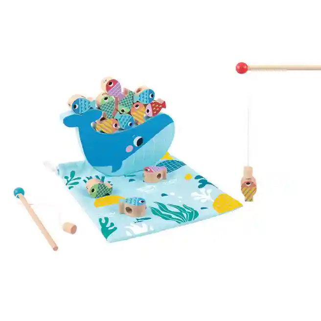 Set multifuncțional pentru pescuit din lemn, cod 57388