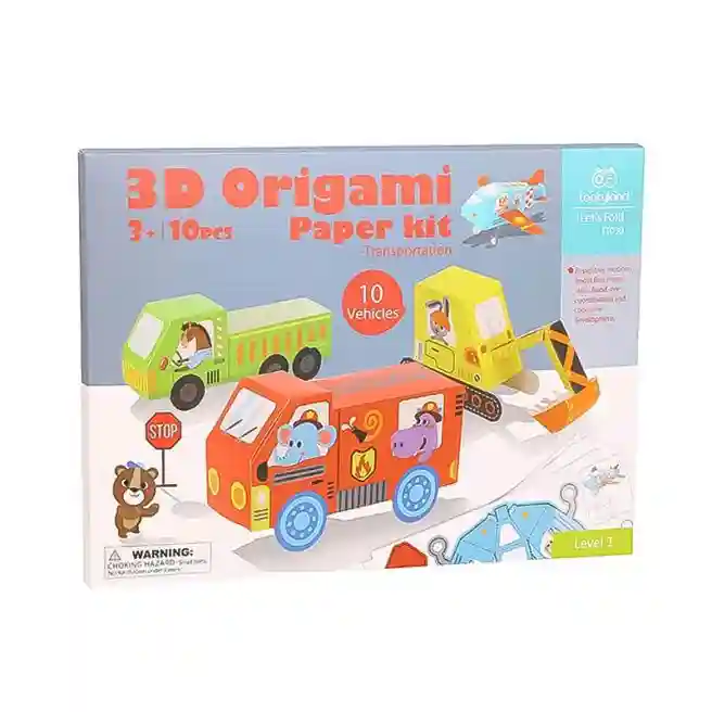 Набор для 3D оригами, Транспорт, 10 моделей