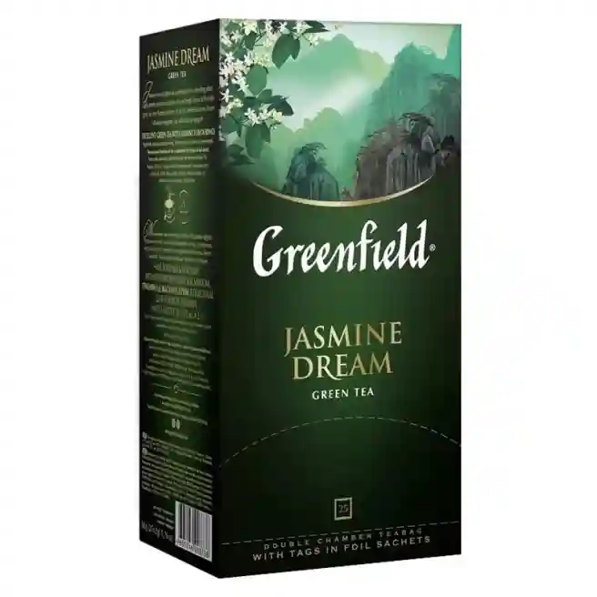 Ceai GREENFIELD "Jasmine Dream", verde, 25 pachetele