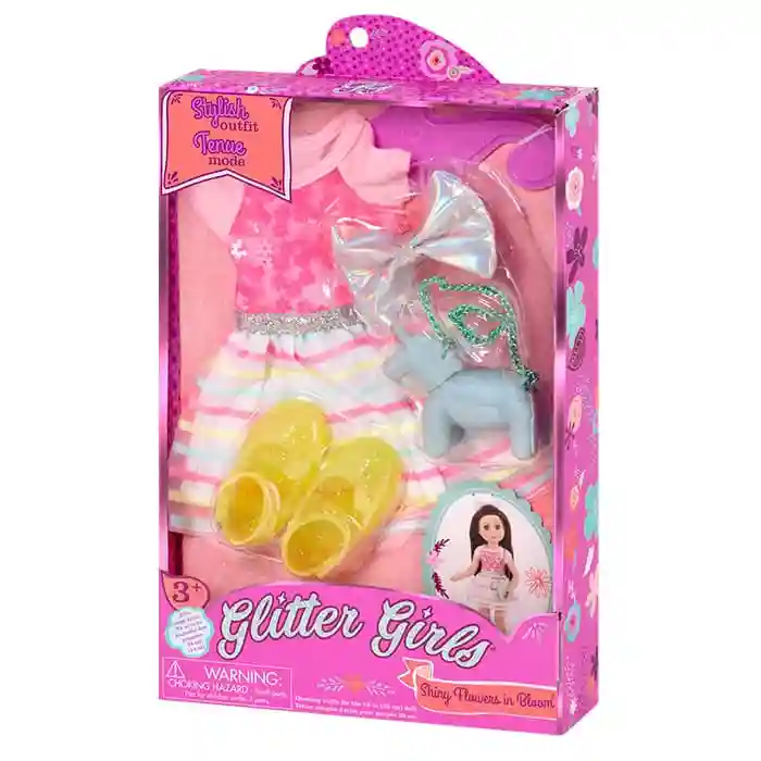 Set îmbrăcăminte Glitter Girls 35 cm Rochie în dungi, cod 61755