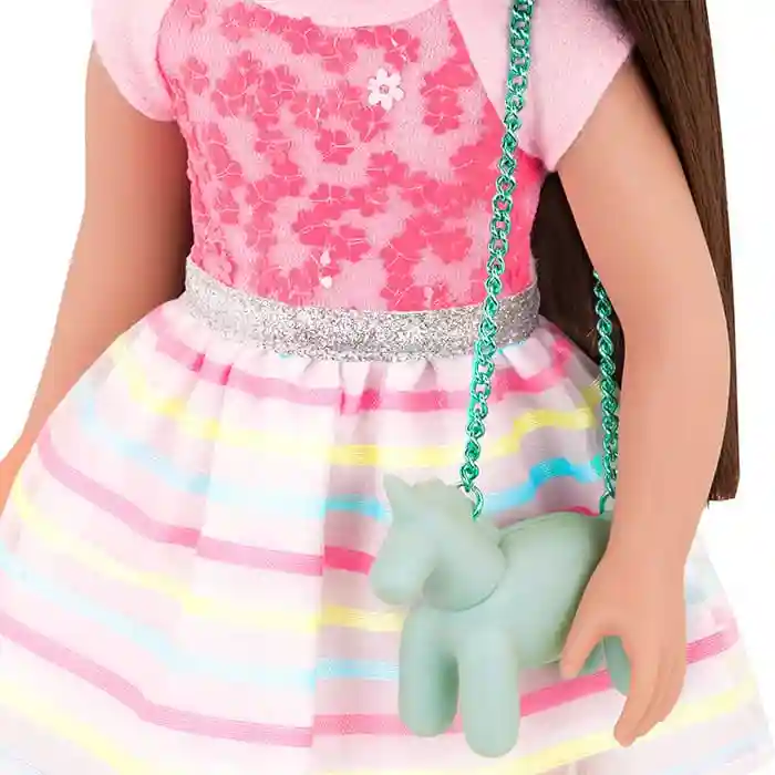Set îmbrăcăminte Glitter Girls 35 cm Rochie în dungi, cod 61755