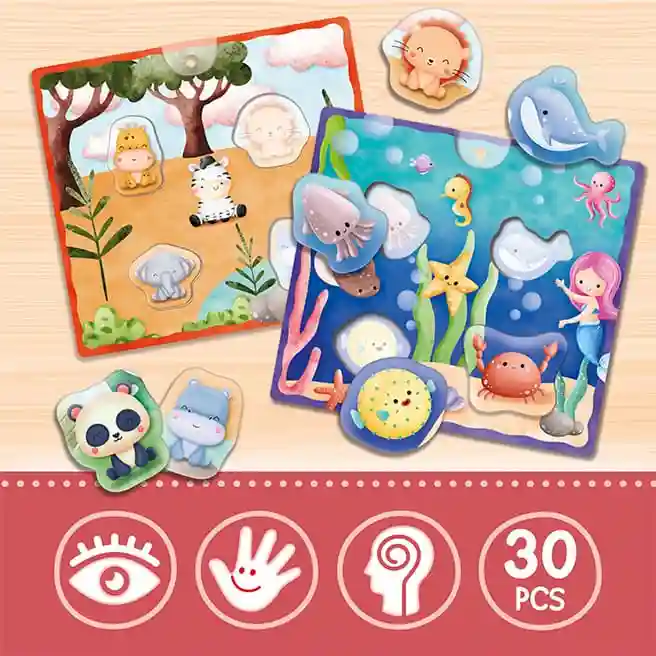 Развивающий набор МОНТЕССОРИ Baby-touch Boards, код 61995
