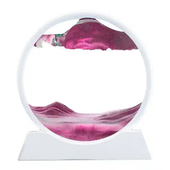Cadru 3d cu nisip în mișcare, 26х27х4,5 cm, culoare roz