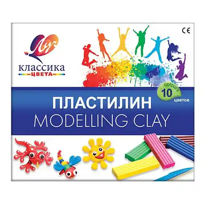 Пластилин 10 цветов 200 гр. "Классика" (Луч)