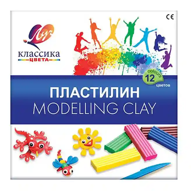 Пластилин 12 цветов  240 гр. "Классика" (Луч)