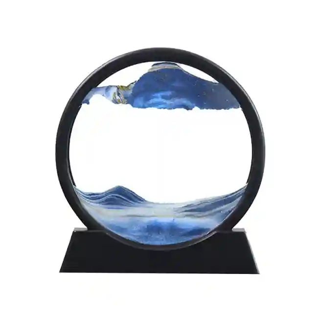 Cadru 3d cu nisip în mișcare, 15х16х3,5 cm, culoare albastru deschis