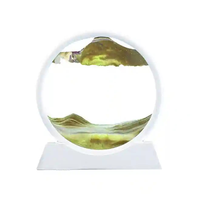 Cadru 3d cu nisip în mișcare, 15х16х3,5 cm, culoare galbenă