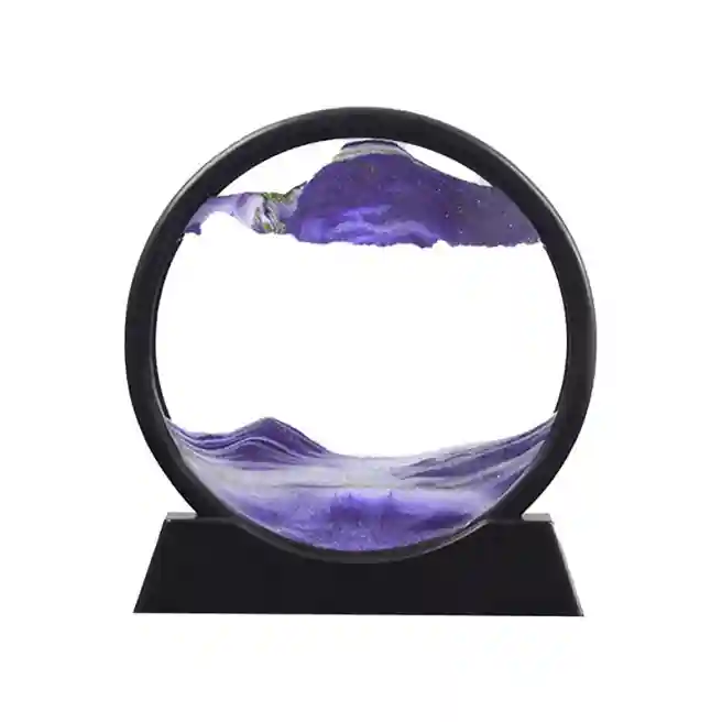 Cadru 3d cu nisip în mișcare, 15х16х3,5 cm, culoare mov