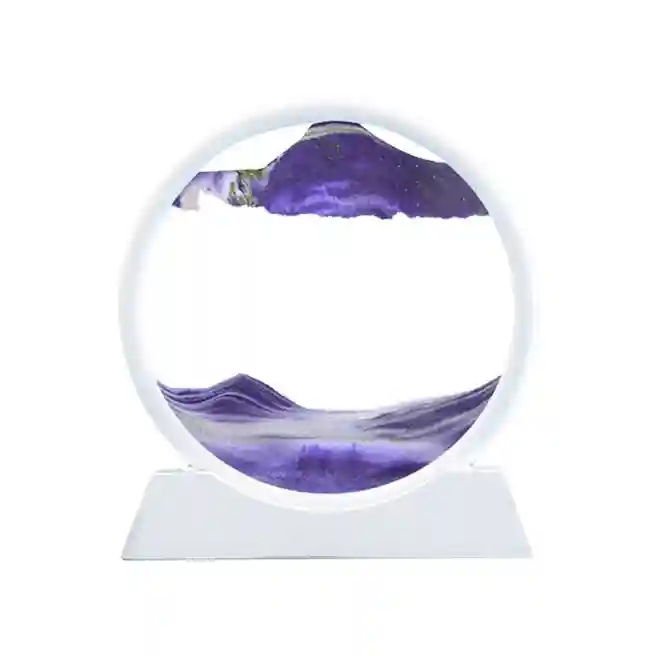 Cadru 3d cu nisip în mișcare, 15х16х3,5 cm, culoare mov