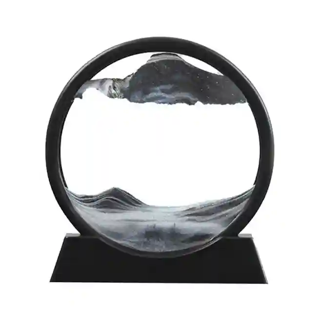 Cadru 3d cu nisip în mișcare, 18х19х4 cm, neagră