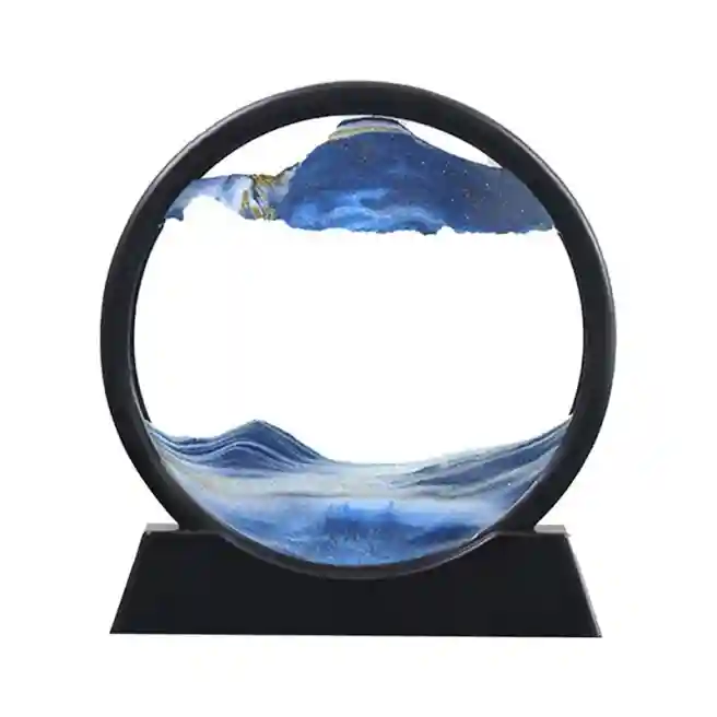 Cadru 3d cu nisip în mișcare, 18х19х4 cm, albastru deschis