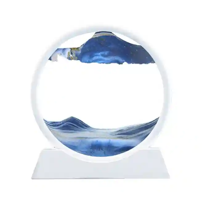 Cadru 3d cu nisip în mișcare, 18х19х4 cm, albastru deschis