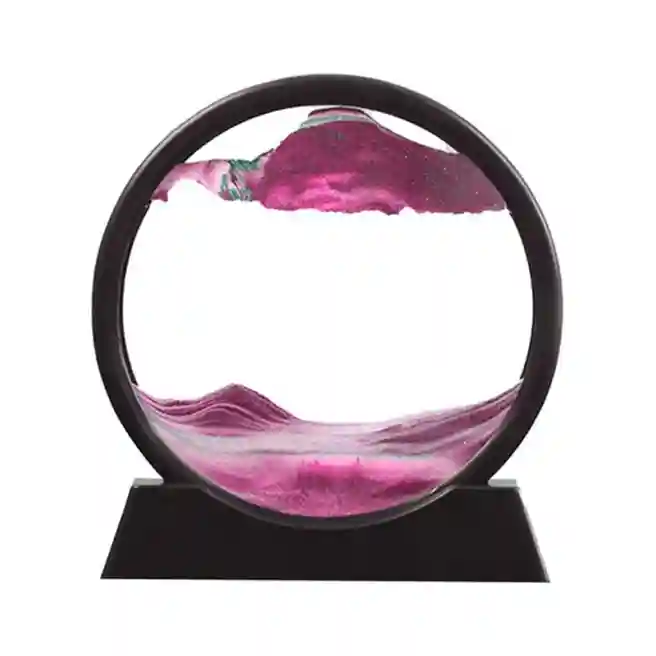 Cadru 3d cu nisip în mișcare, 18х19х4 cm, cul. roz
