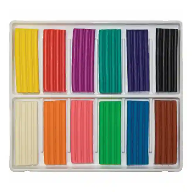 Plastilină 12 culori, 180 gr. ZOO (Luci)