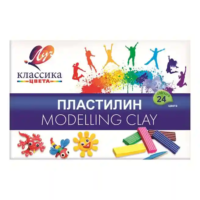 Plastilină 24 culori 480 gr. "Clasica"