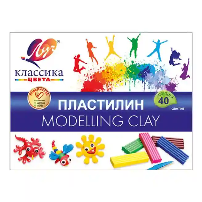 Plastilină 40 culori, 800 gr. "Clasica"