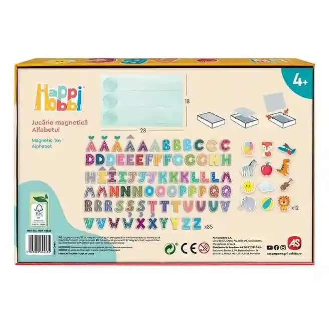 Магнитный алфавит Happy Hobby RO, код 1021D