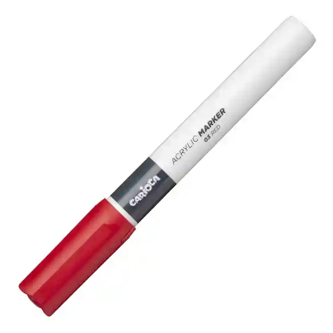 Marker acrilic Carioca Plus, roșu, 1 bucată