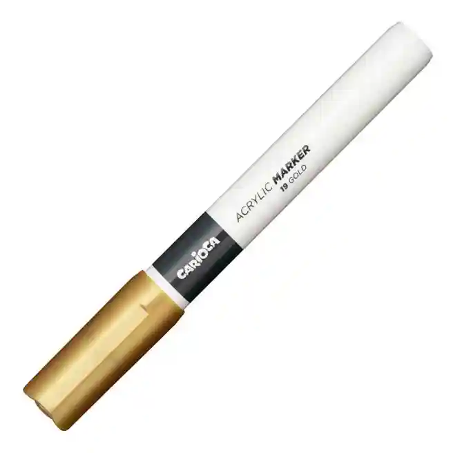 Marker acrilic Carioca Plus, culoare aurie, 1 bucată