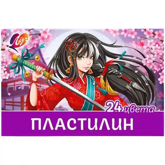 Набор пластилина 24 цвета  480 гр. "Аниме для девочек"