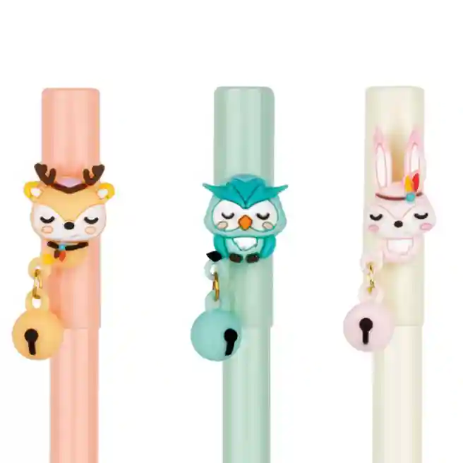 Pix cu gel ce se șterge Berlingo "Cute Friends", albastru, 0,5 mm, rotund, asortat
