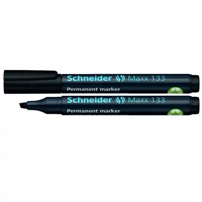 Маркер перманентный SCHNEIDER 133, скошенный,  черный