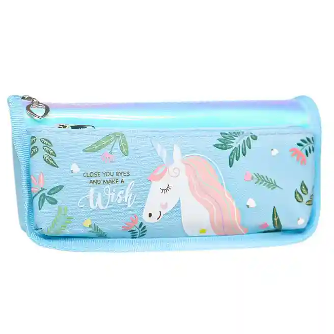 Пенал школьный Pastel Unicorn Голубой
