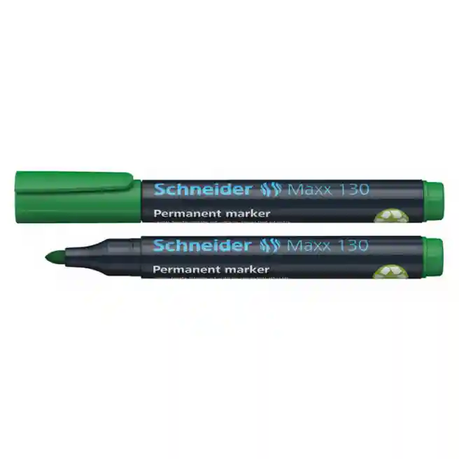 Маркер перманентный Schneider 130, круглый наконечник, зелёный