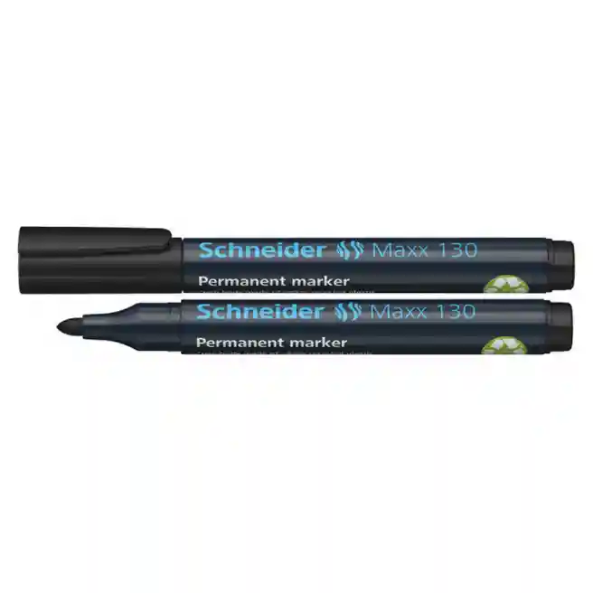 Marker permanent Schneider 130, vârf rotund, negru