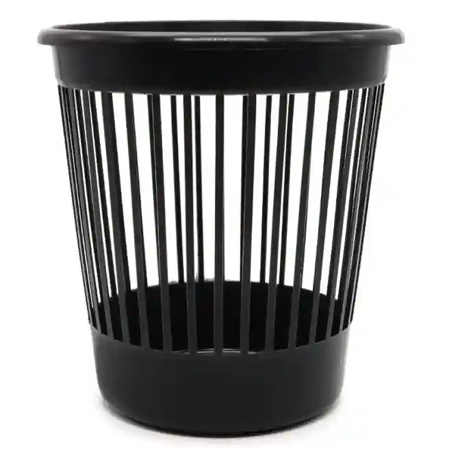 Cos din plastic p/u hirtie, Arnika, 10 litre, culoare neagra