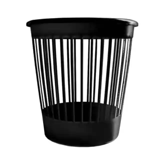 Cos din plastic p/u hirtie, Arnika, 10 litre, culoare neagra