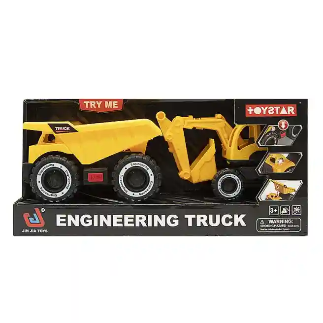 Инерционный экскаватор "Engineering truck", (свет, звук), код 652085