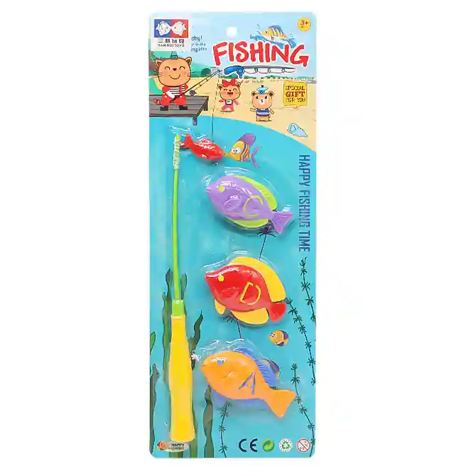 Set de pescuit 1 undiță, mâner galben, cod 879901