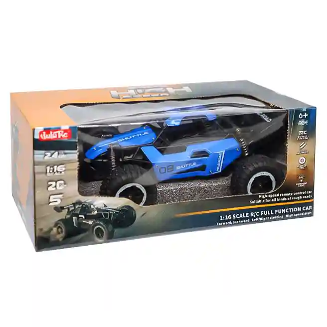 Mașină Buggy "Shuttle" 1:16 cu RC și lumină, albastră, cod 878002