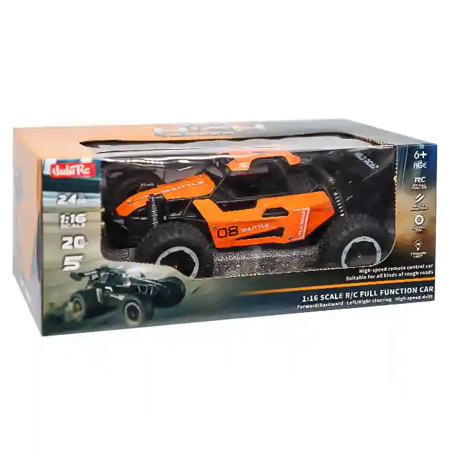 Mașină Buggy "Shuttle" 1:16 cu RC și lumină, oranj, cod 878003