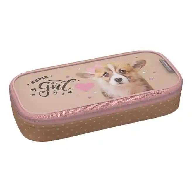 Пенал квадро ErichKrause 210x50x100мм Corgi Puppy