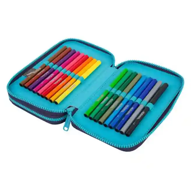 Пенал CoolPack 2 отделениями с наполнением, UNICORN