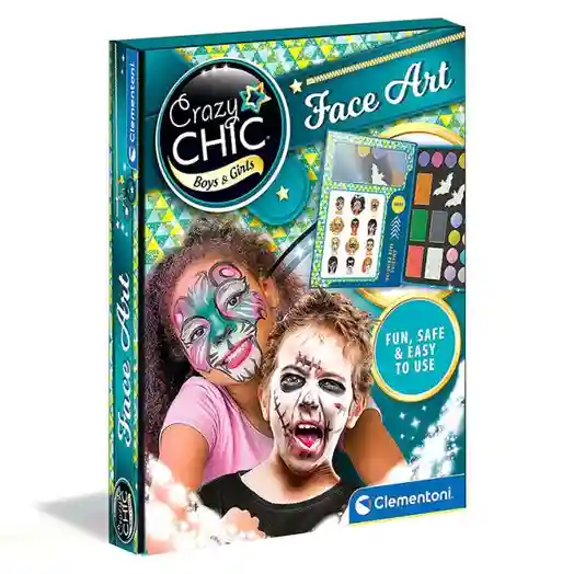 CL Trusa pentru machiaj FACE ART Crazy Chic Clementoni (18605)