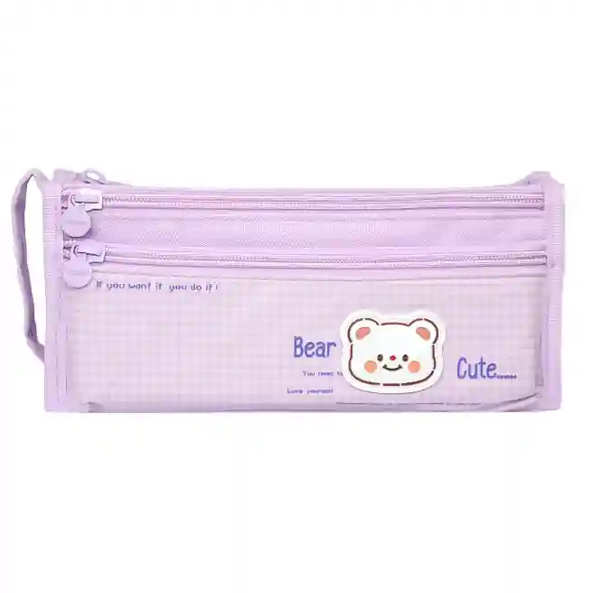 Школьный пенал Bear лиловый