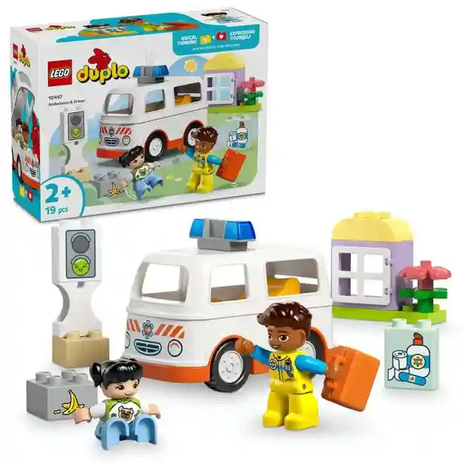 Constructor LEGO DUPLO Ambulanță și șofer, art. 10447