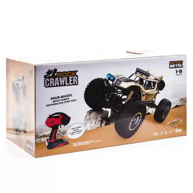 Mașină 1:8 cu telecomandă "Rock Crawler" 2028 aurie, cod 442047