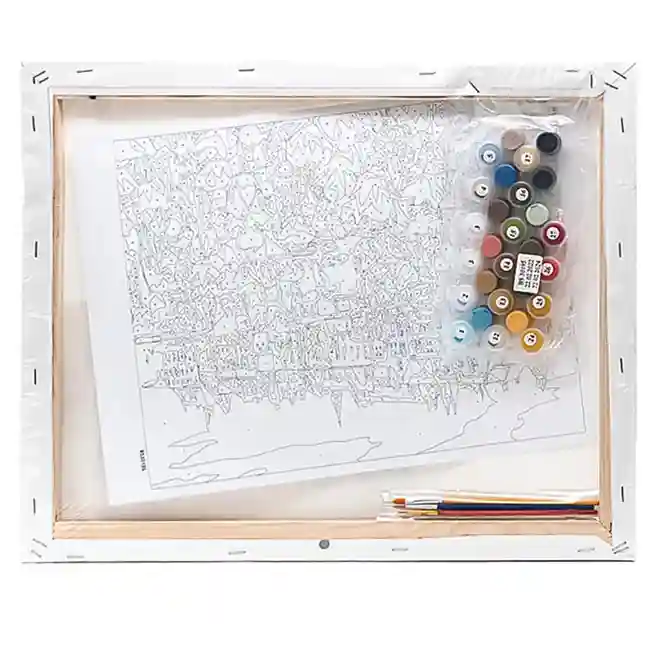 Îmbrățișarea cu floarea soarelui, 40x50 cm, pictură pe numere